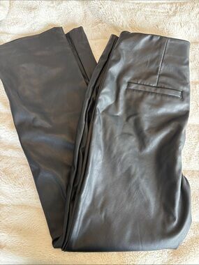 RW&CO. Black Faux Leather Pants